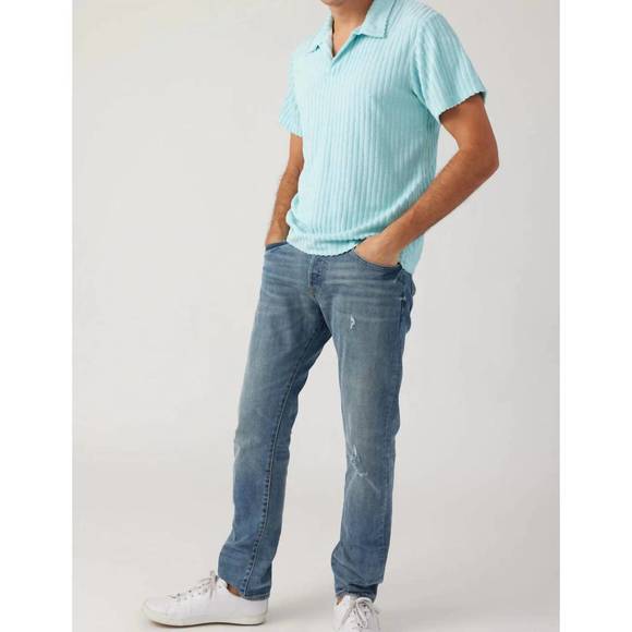NEW SOL ANGELES mens riviera terry polo in cape - Picture 2 of 6